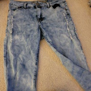 Ripped bleached jeans